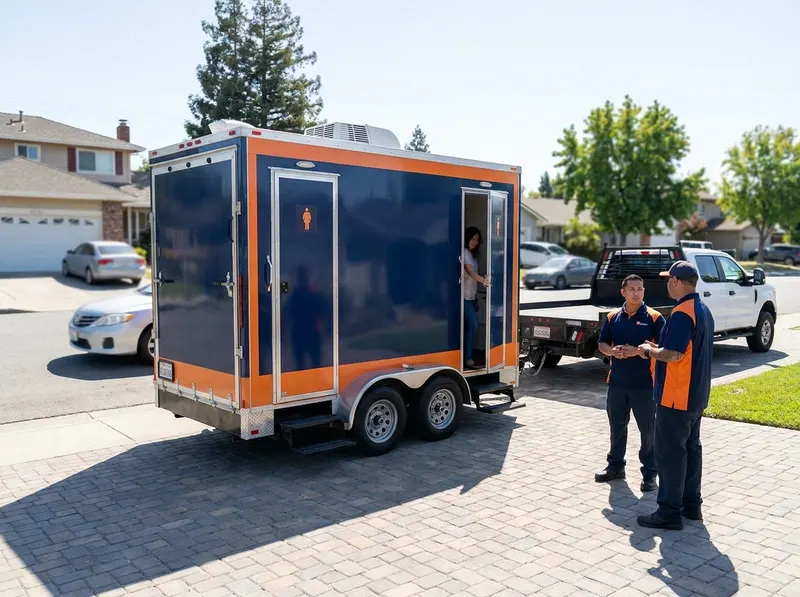 Restroom Trailer Rental (2-Station) in San Jose, CA